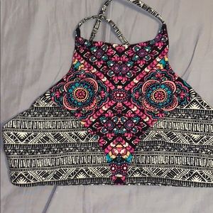 Crosstie bathing suit top